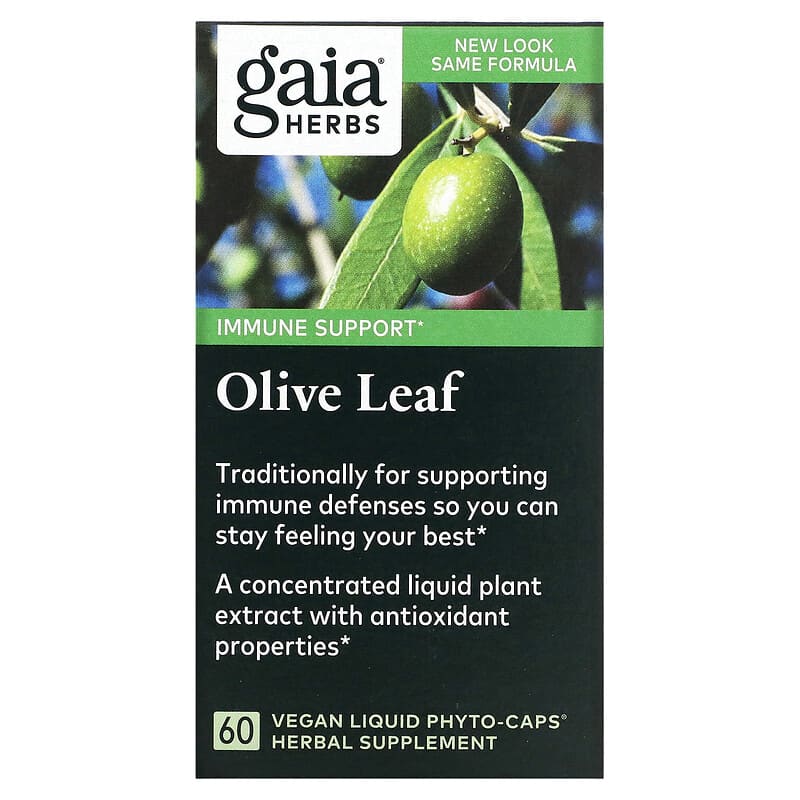 Gaia Herbs Olive Leaf 60 Vegan Liquid Phyto-Caps 751063399401