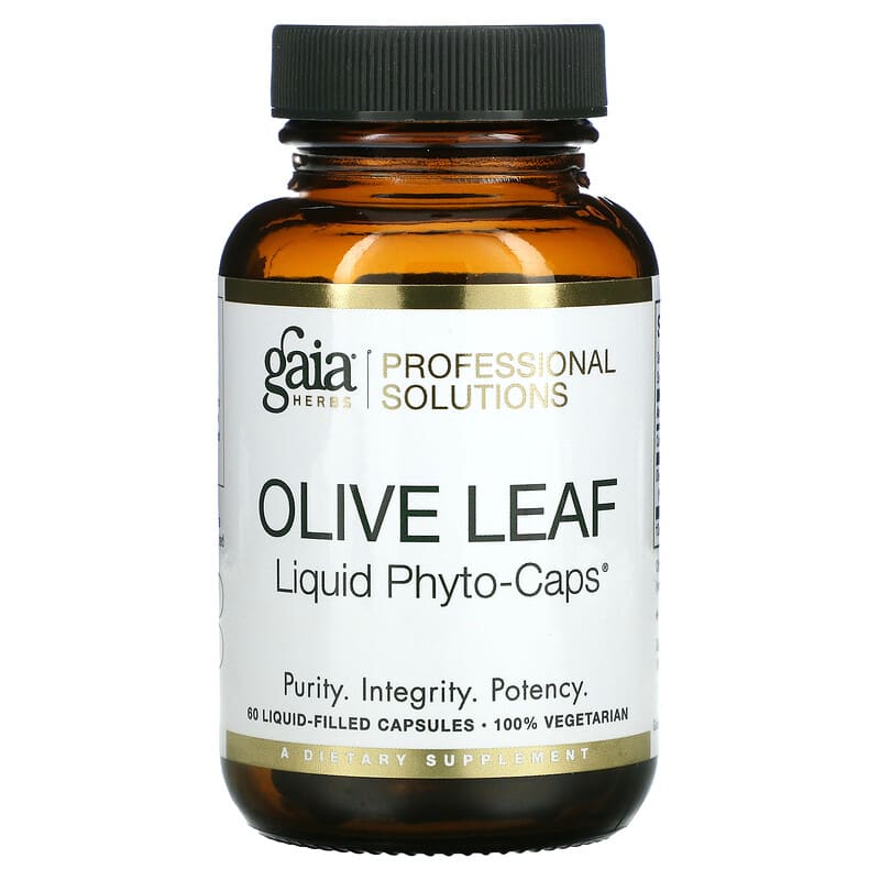 Gaia Herbs Professional Solutions Olive Leaf 60 Liquid-Filled Capsules 751063399449