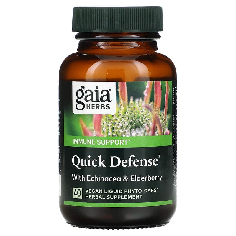 Gaia Herbs, Quick Defense, 40 Vegan Liquid Phyto-Caps 751063403603