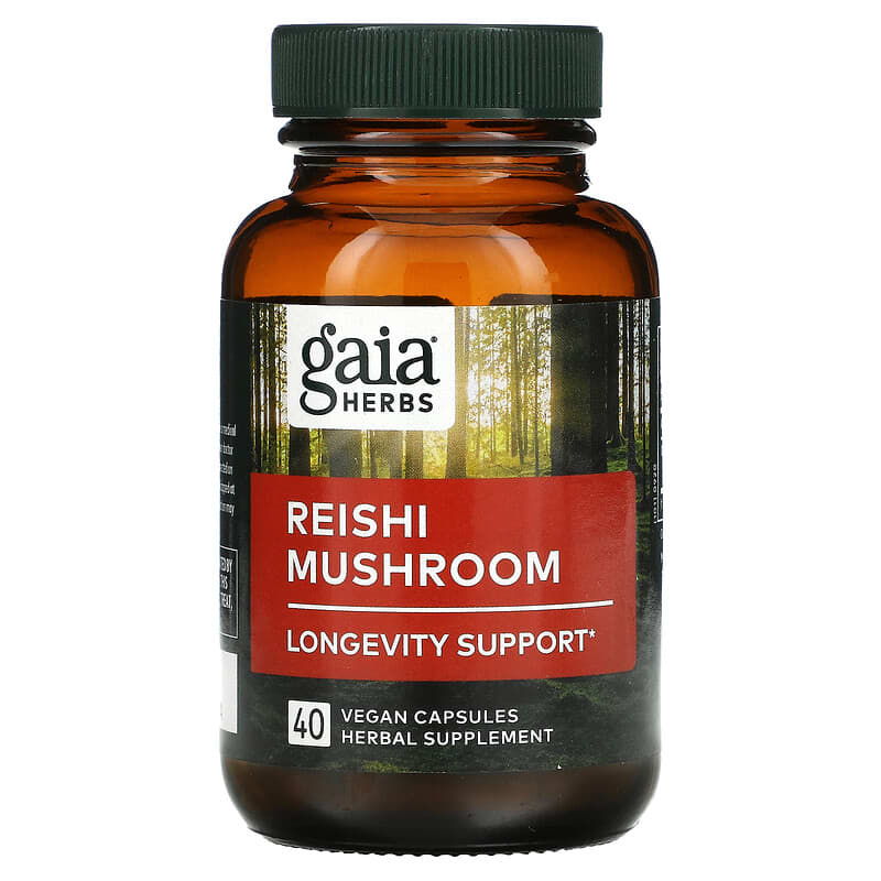 Gaia Herbs, Reishi Mushroom, 40 Vegan Capsules 751063151764