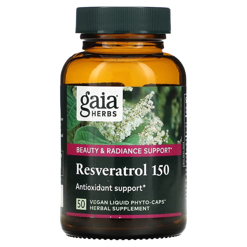 Gaia Herbs, Resveratrol 150, 50 Vegan Liquid Phyto-Caps 751063996648