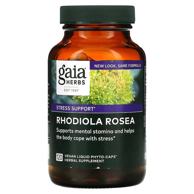 Gaia Herbs Rhodiola Rosea 120 Vegan Liquid Phyto-Caps 751063146418