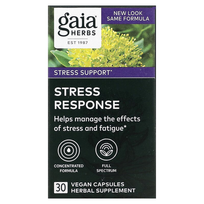 Gaia Herbs Stress Response 30 Vegan Capsules 751063403405