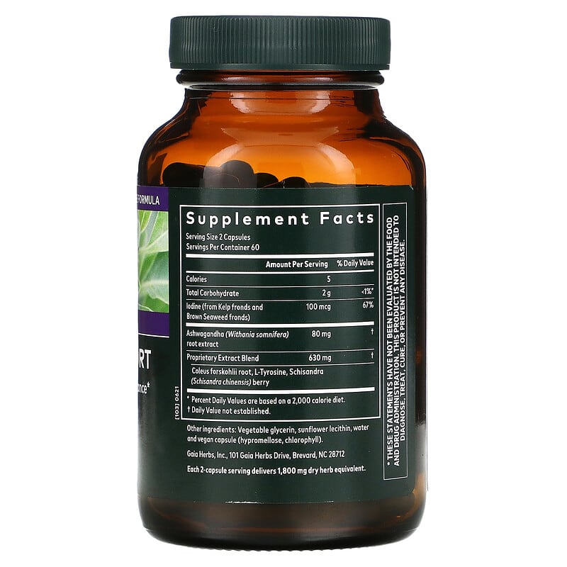 Gaia Herbs, Thyroid Support, 120 Vegan Liquid Phyto-Caps 751063996679