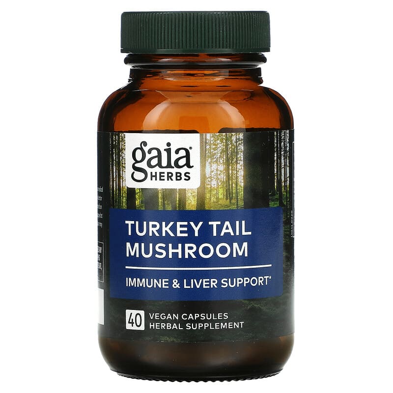 Gaia Herbs, Turkey Tail Mushroom, 40 Vegan Capsules 751063151771
