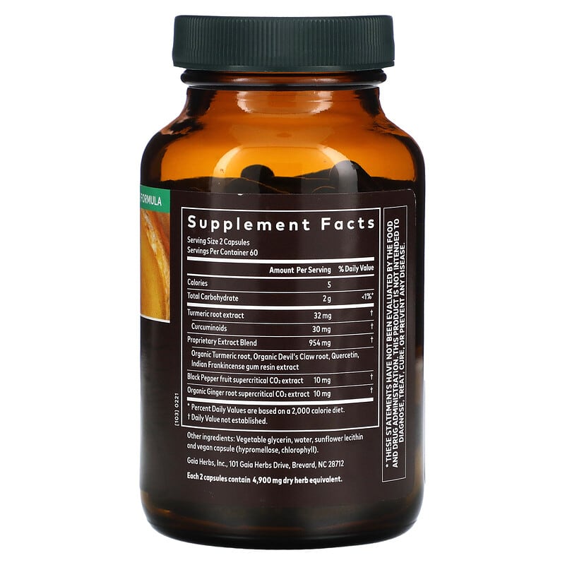 Gaia Herbs, Turmeric Supreme, 120 Vegan Liquid Phyto-Caps 751063150279