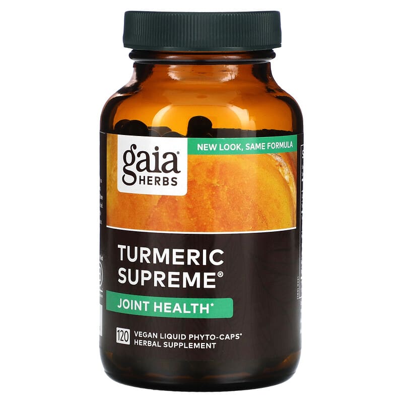 Gaia Herbs Turmeric Supreme 120 Vegan Liquid Phyto-Caps 751063150279