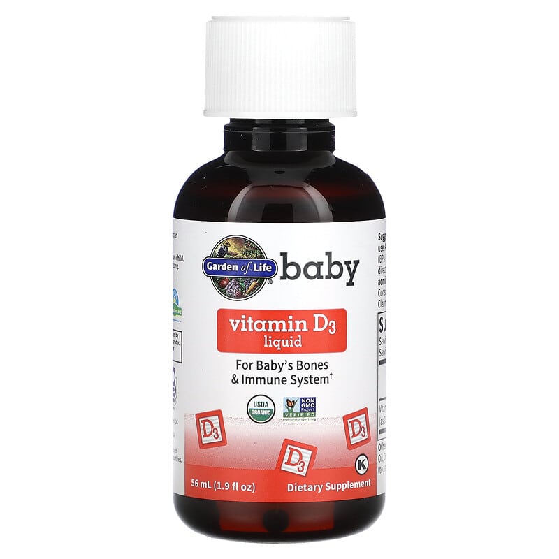 Garden of Life, Baby Vitamin D3 Liquid,  1.9 fl oz ( 56 ml) 658010125215