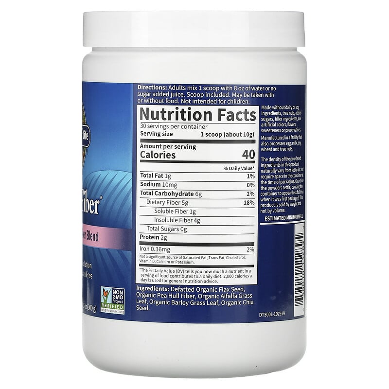 Garden of Life, DetoxiFiber, Detoxification Fiber Blend, 10.5 oz (300 g) 658010112895