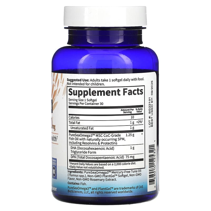 Garden of Life, Dr. Formulated DHA plus DPA, Citrus, 1,000 mg, 30 Softgels 658010125321