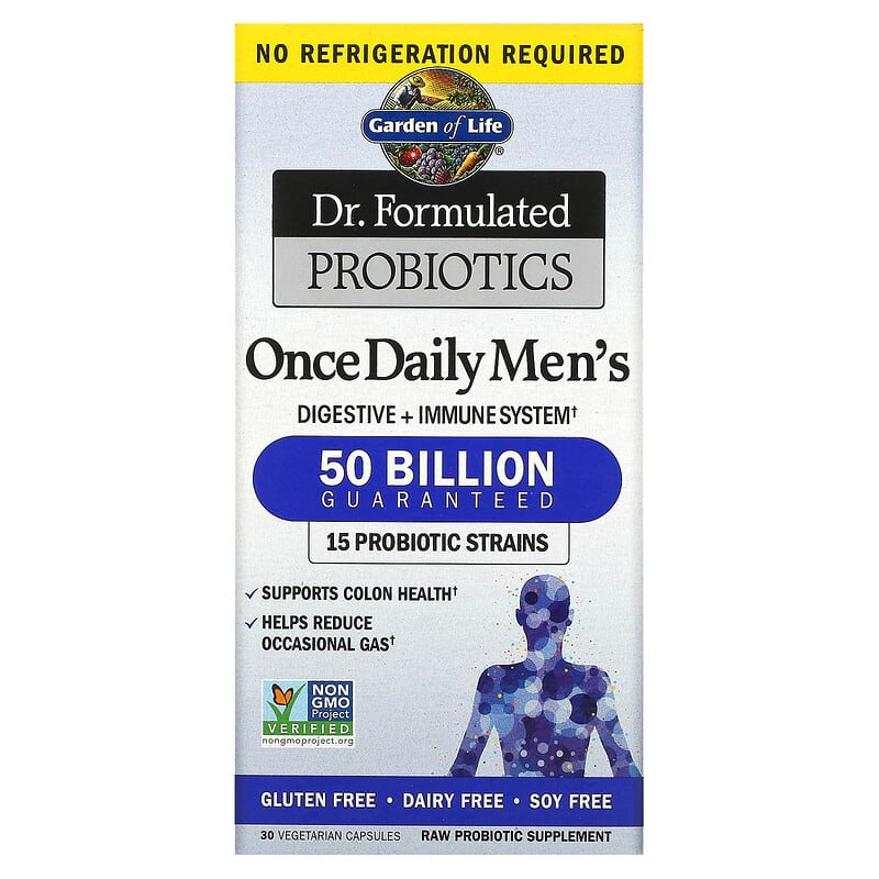 Garden of Life Dr. Formulated Probiotics Once Daily Men's 50 Billion 30 Vegetarian Capsules 658010118293