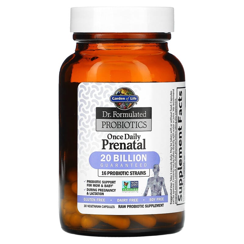 Garden of Life, Dr. Formulated Probiotics, Once Daily Prenatal, 30 Vegetarian Capsules 658010120081