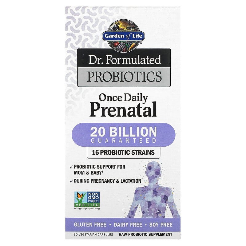 Garden of Life Dr. Formulated Probiotics Once Daily Prenatal 30 Vegetarian Capsules 658010120081
