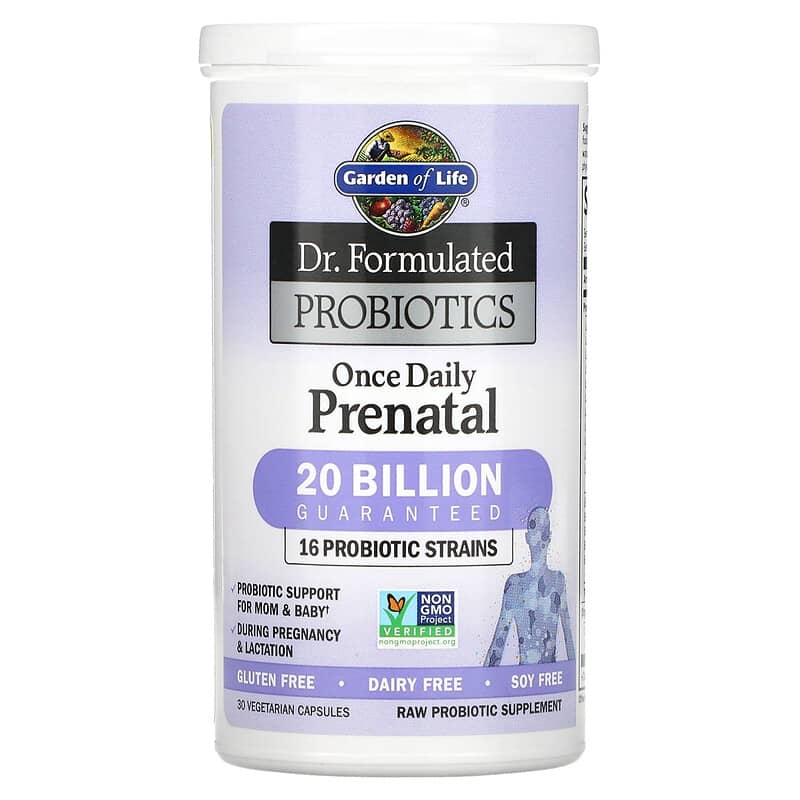 Garden of Life, Dr. Formulated Probiotics, Once Daily Prenatal, 30 Vegetarian Capsules 658010120036