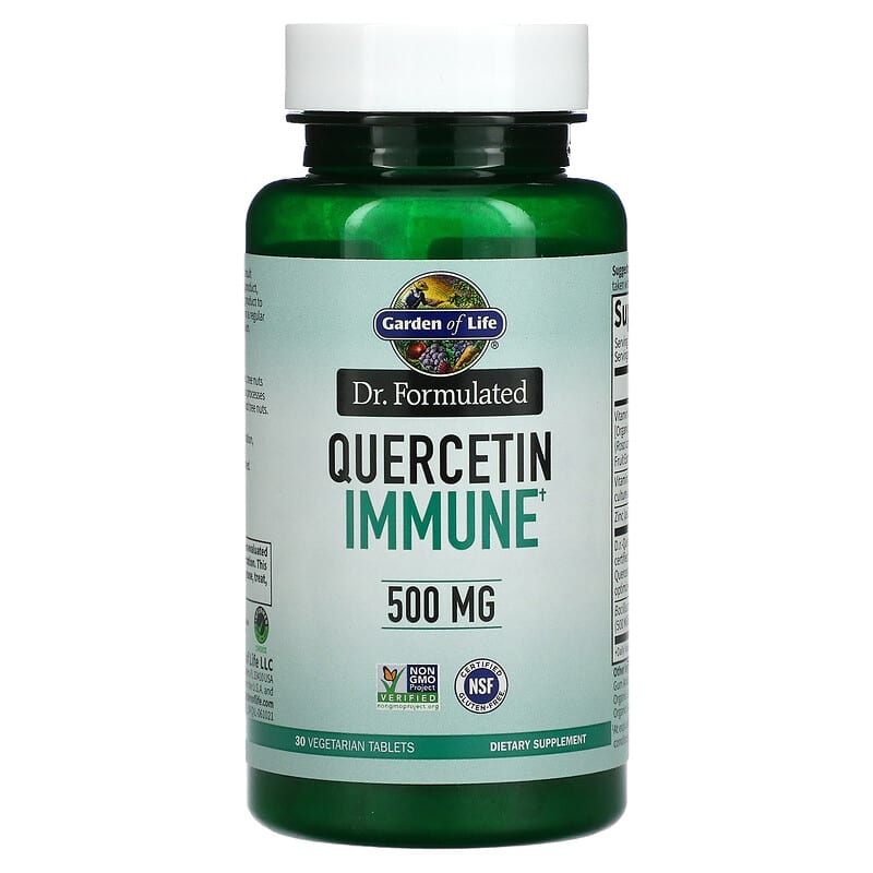 Garden of Life, Dr. Formulated, Quercetin Immune, 500 mg, 30 Vegetarian Tablets 658010130547