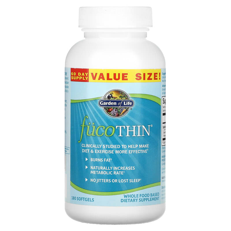 Garden of Life, FucoThin, 180 Softgels 658010113755
