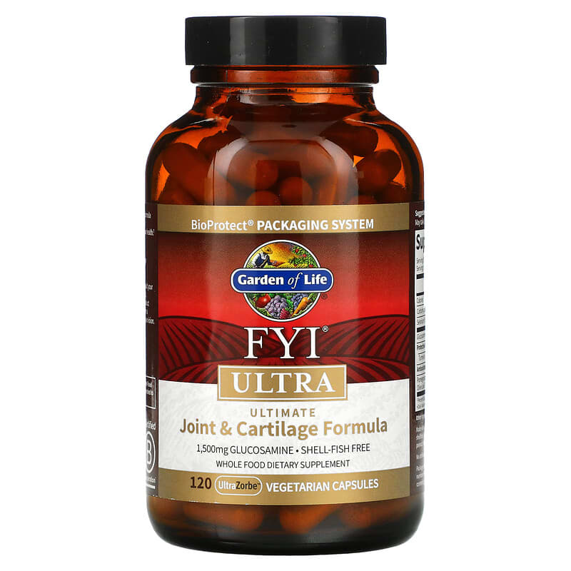 Garden of Life, FYI Ultra, Ultimate Joint & Cartilage Formula, 120 UltraZorbe Vegetarian Capsules 658010112543