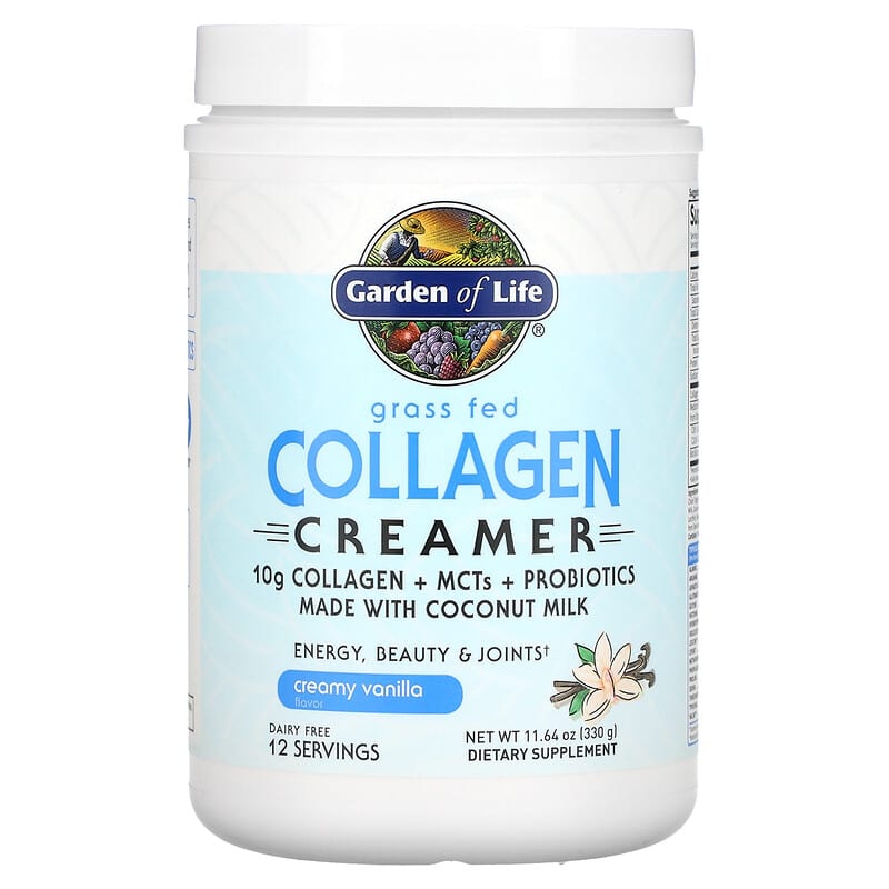 Garden of Life Grass Fed Collagen Creamer Creamy Vanilla 11.64 oz (330 g) 658010127134