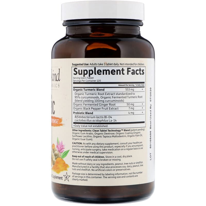 Garden of Life, MyKind Organics, Extra Strength Turmeric, Inflammatory Response, 120 Vegan Tablets 658010122894