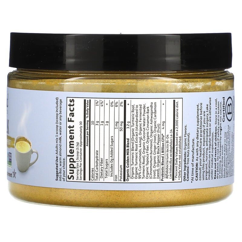 Garden of Life, MyKind Organics, Golden Milk, Recovery & Nourishment, 3.70 oz (105 g) 658010123082