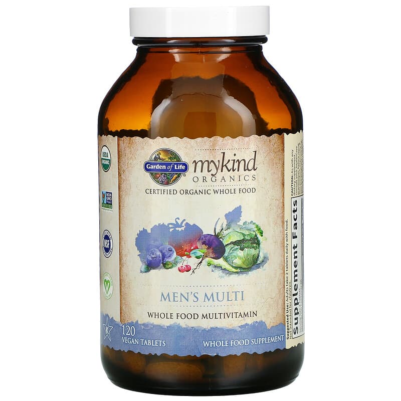 Garden of Life, MyKind Organics, Men's Multi, 120 Vegan Tablets 658010117654