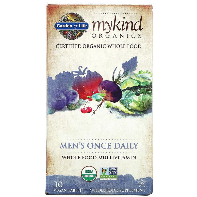 Garden of Life MyKind Organics Men's Once Daily 30 Vegan Tablets 658010117661