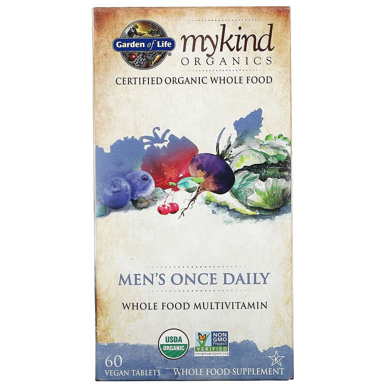 Garden of Life MyKind Organics Men's Once Daily 60 Vegan Tablets 658010117678