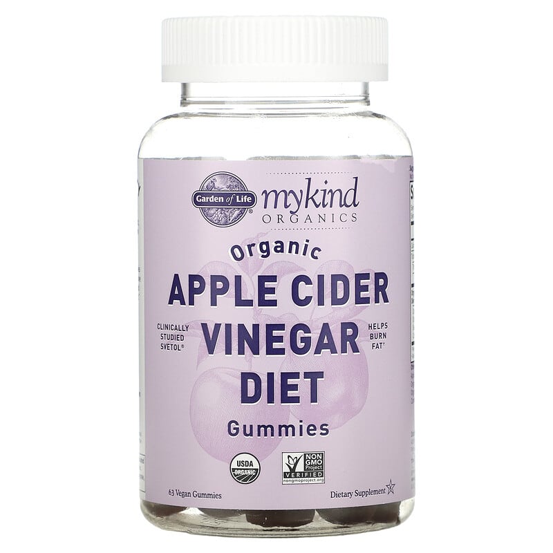 Garden of Life MyKind Organics Organic Apple Cider Vinegar Diet Gummies 63 Vegan Gummies 658010128612