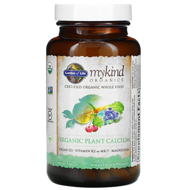 Garden of Life, MyKind Organics, Organic Plant Calcium, 90 Vegan Tablets 658010117609