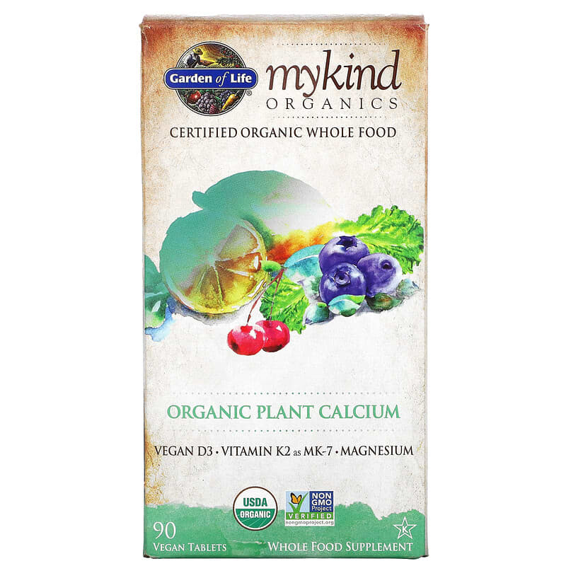 Garden of Life MyKind Organics Organic Plant Calcium 90 Vegan Tablets 658010117609