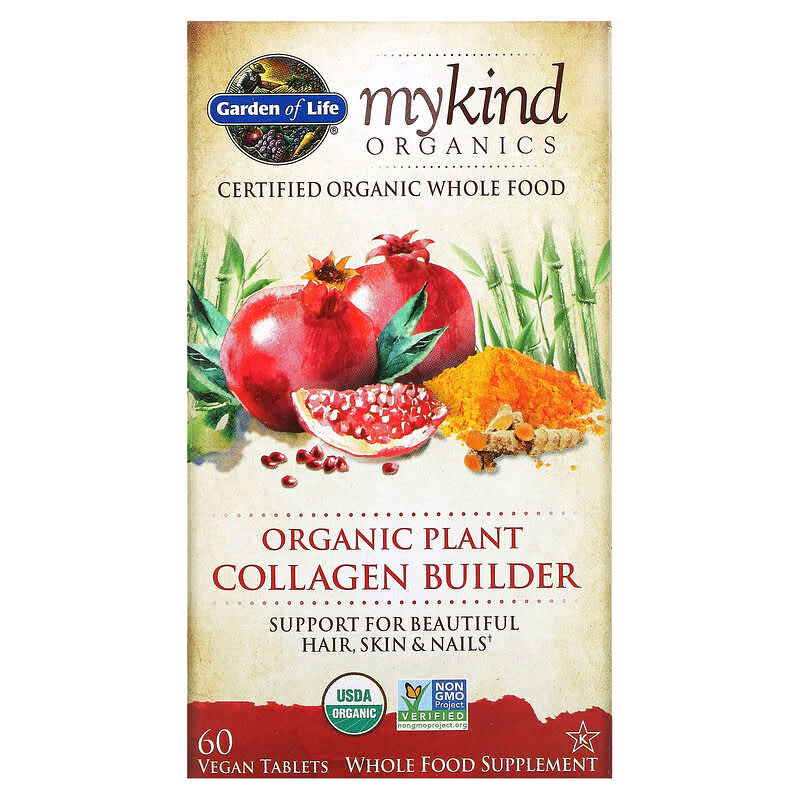 Garden of Life MyKind Organics Organic Plant Collagen Builder 60 Vegan Tablets 658010120135
