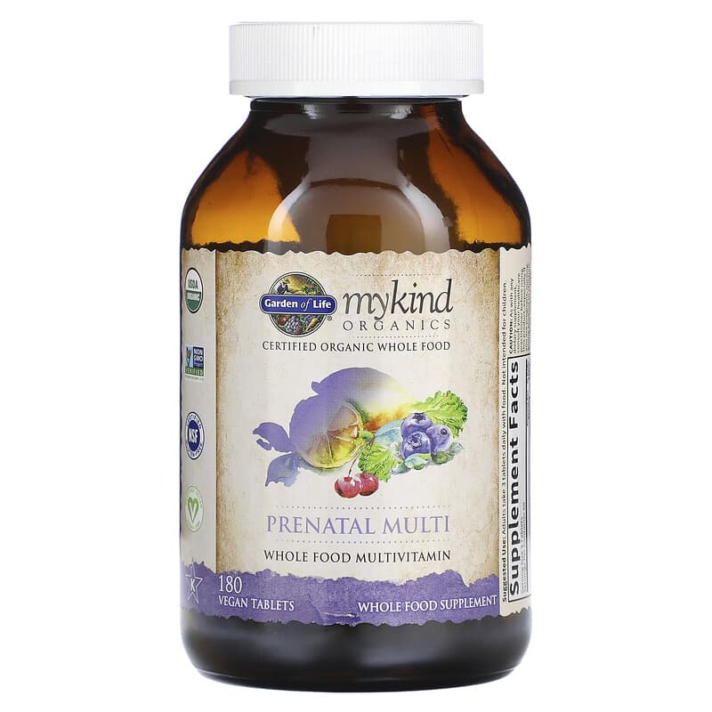 Garden of Life, MyKind Organics, Prenatal Multi, 180 Vegan Tablets 658010117715