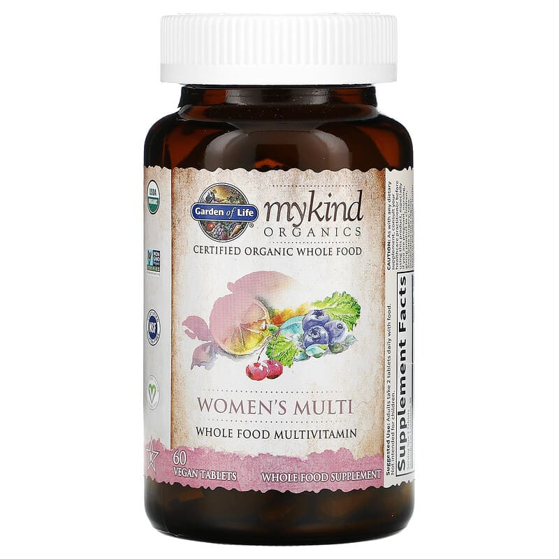 Garden of Life, MyKind Organics, Women's Multi, 60 Vegan Tablets 658010117739