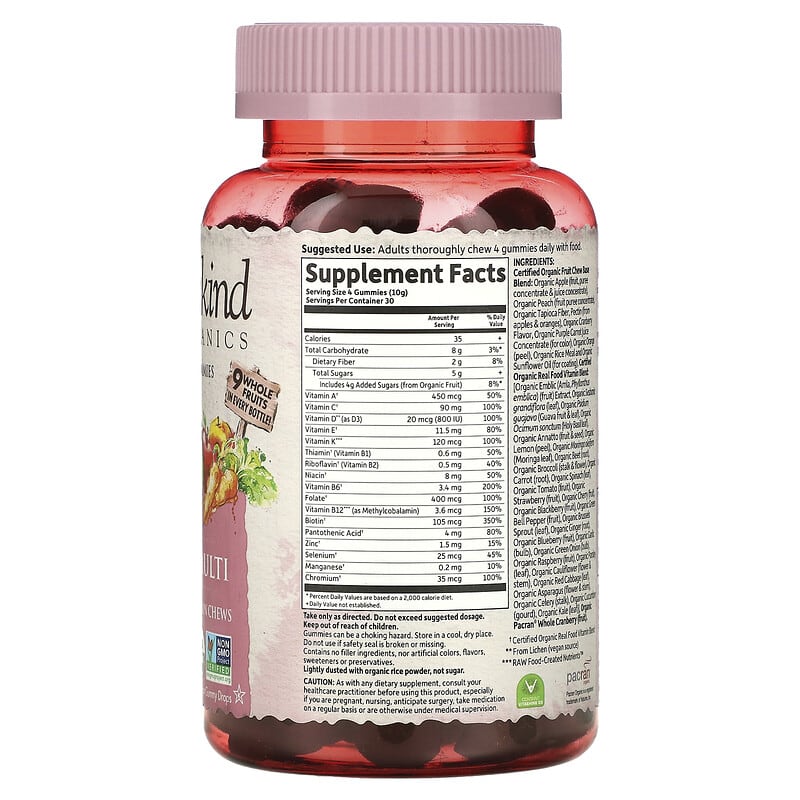 Garden of Life, MyKind Organics, Women's Multi, Organic Berry, 120 Vegan Gummy Drops 658010120326