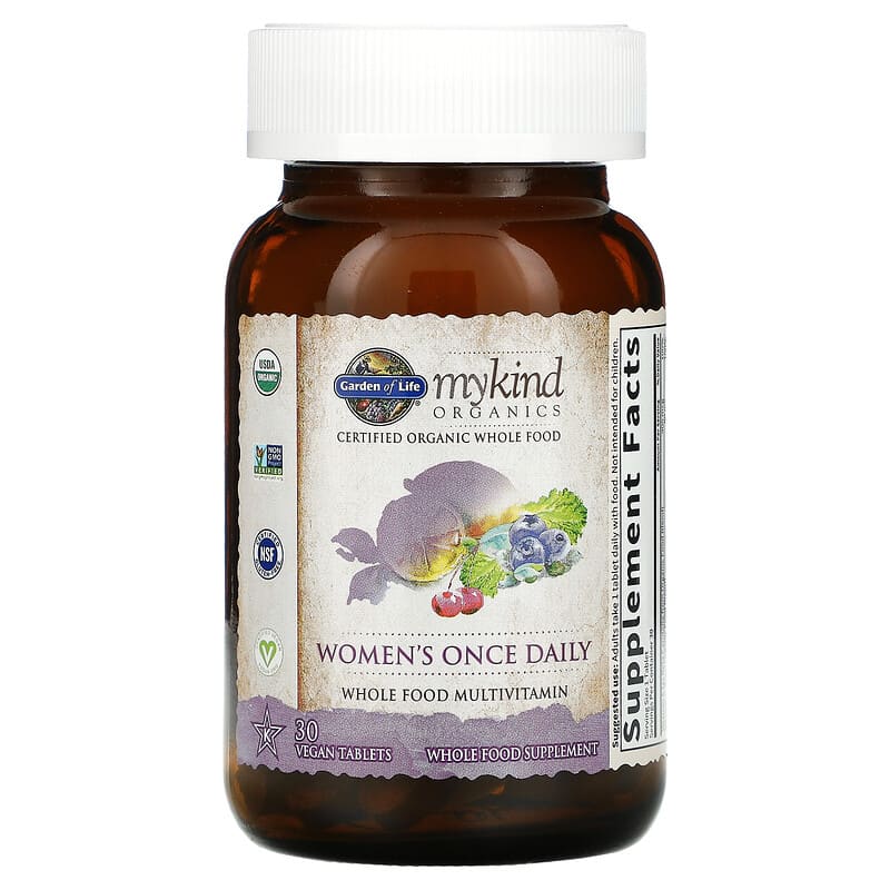 Garden of Life, MyKind Organics, Women's Once Daily , 30 Vegan Tablets 658010117753