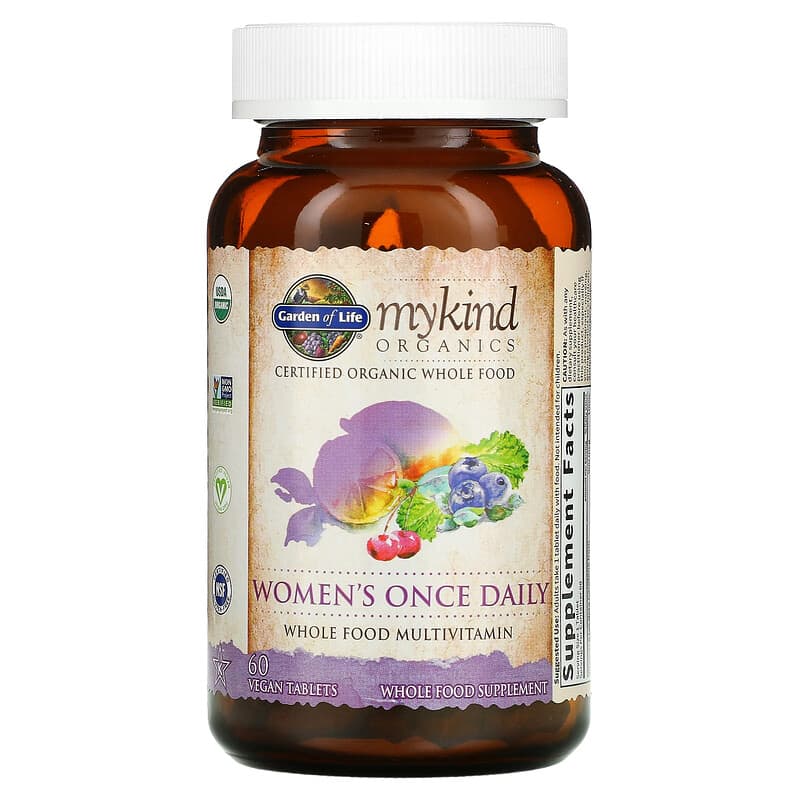 Garden of Life, MyKind Organics, Women's Once Daily, 60 Vegan Tablets 658010117760
