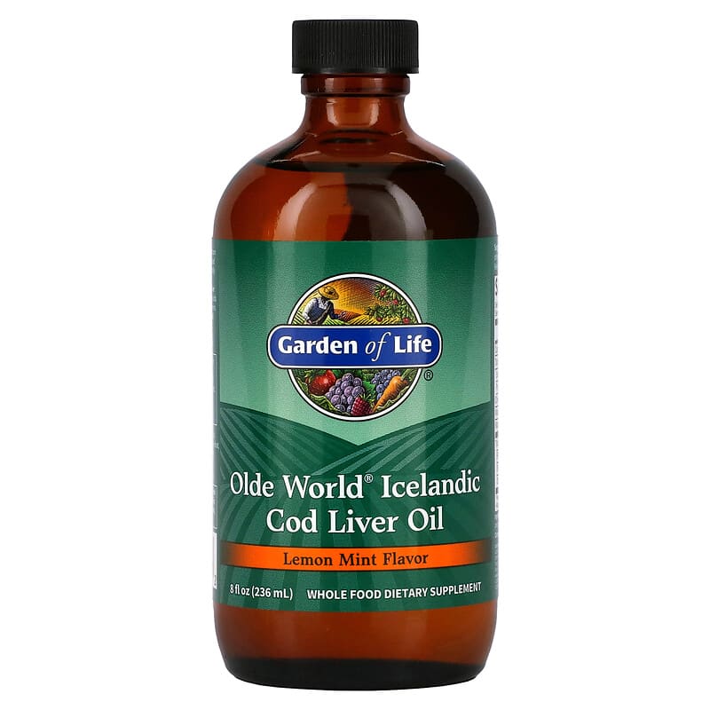 Garden of Life Olde World Icelandic Cod Liver Oil Lemon Mint 8 fl oz (236 ml) 658010111362