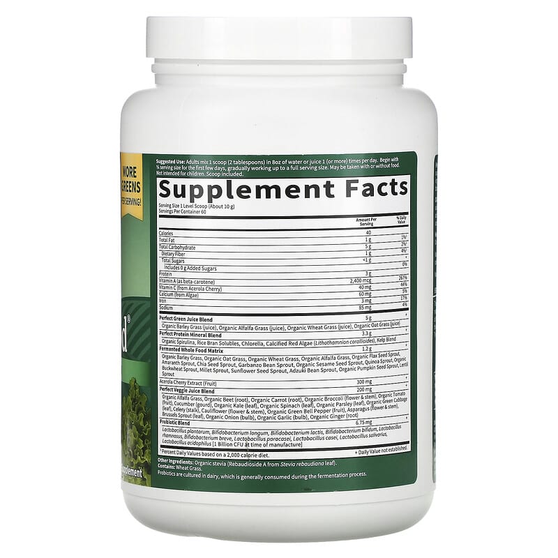Garden of Life, Perfect Food, Super Green Formula, 21.16 oz (600 g) 658010111607