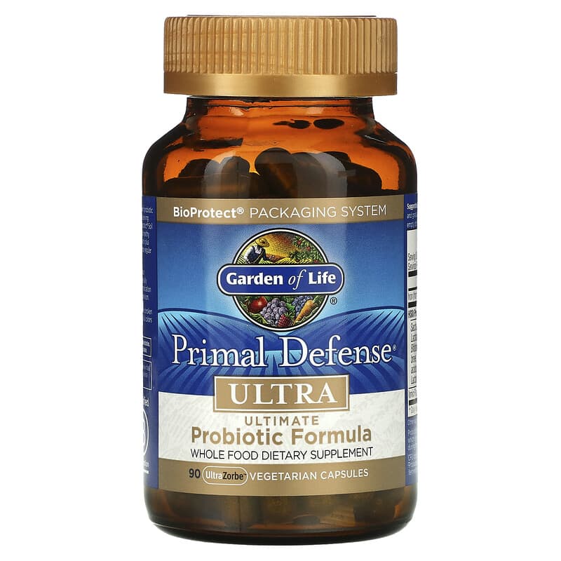 Garden of Life, Primal Defense, Ultra, Ultimate Probiotic Formula, 90 UltraZorbe Vegetarian Capsules 658010112352