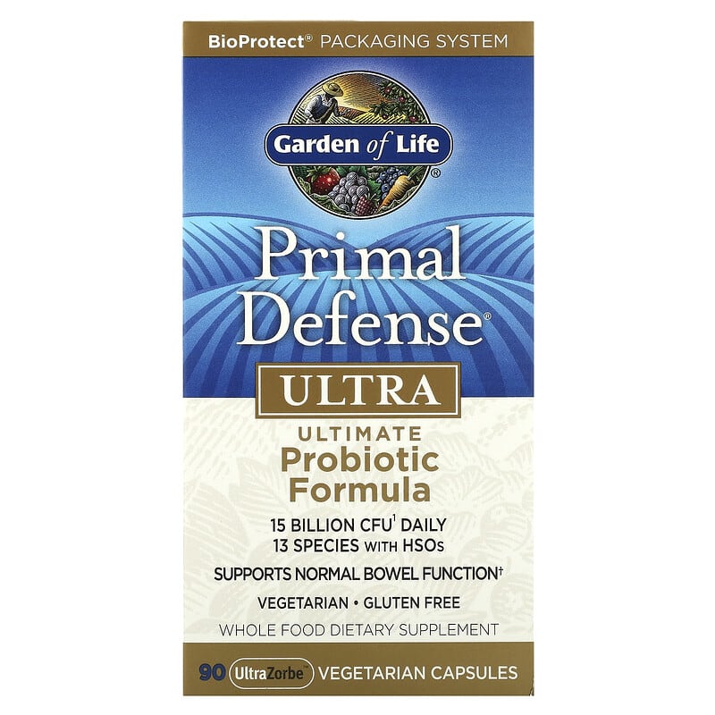Garden of Life Primal Defense Ultra Ultimate Probiotic Formula 90 UltraZorbe Vegetarian Capsules 658010112352