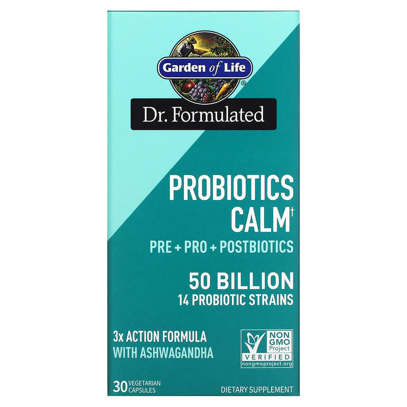 Garden of Life Probiotics Calm 50 Billion 30 Vegetarian Capsules 658010131803