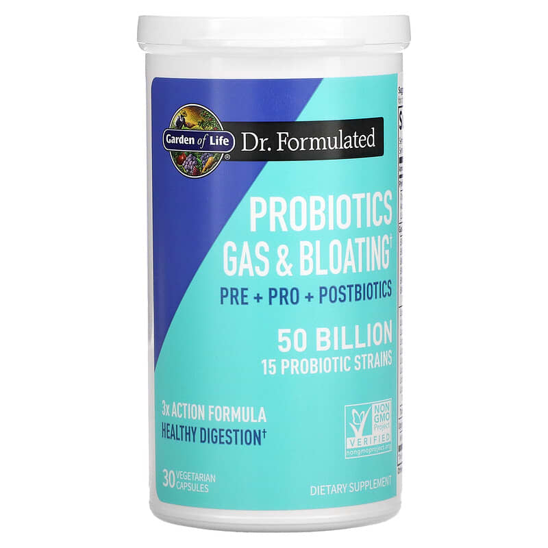 Garden of Life, Probiotics Gas & Bloating, 50 Billion, 30 Vegetarian Capsules 658010131773