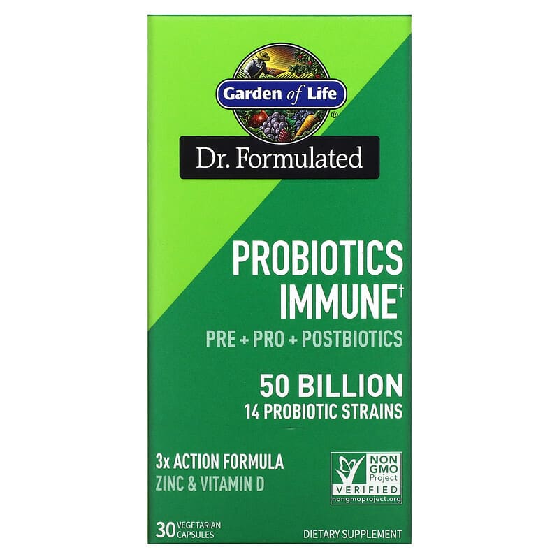 Garden of Life Probiotics Immune 50 Billion 30 Vegetarian Capsules 658010131810