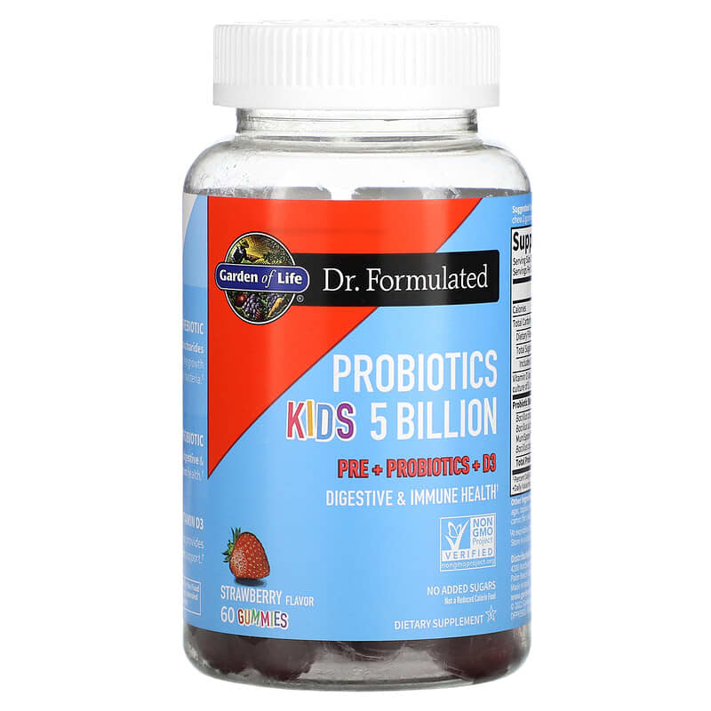 Garden of Life Probiotics Kids. Strawberry 5 Billion 60 Gummies 658010131407