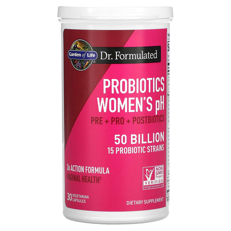 Garden of Life, Probiotics Women's pH, 50 Billion, 30 Vegetarian Capsules 658010131957