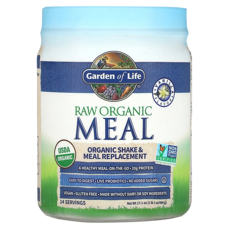 Garden of Life RAW Organic Meal Shake & Meal Replacement Vanilla 1 lb 1 oz (484 g) 658010116930