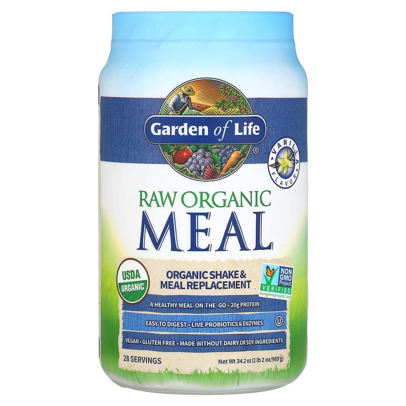 Garden of Life RAW Organic Meal Shake & Meal Replacement Vanilla 2 lb 2 oz (969 g) 658010116022