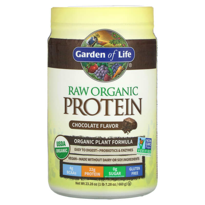 Garden of Life RAW Organic Protein Organic Plant Formula Chocolate 23.28 oz (660 g) 658010115940