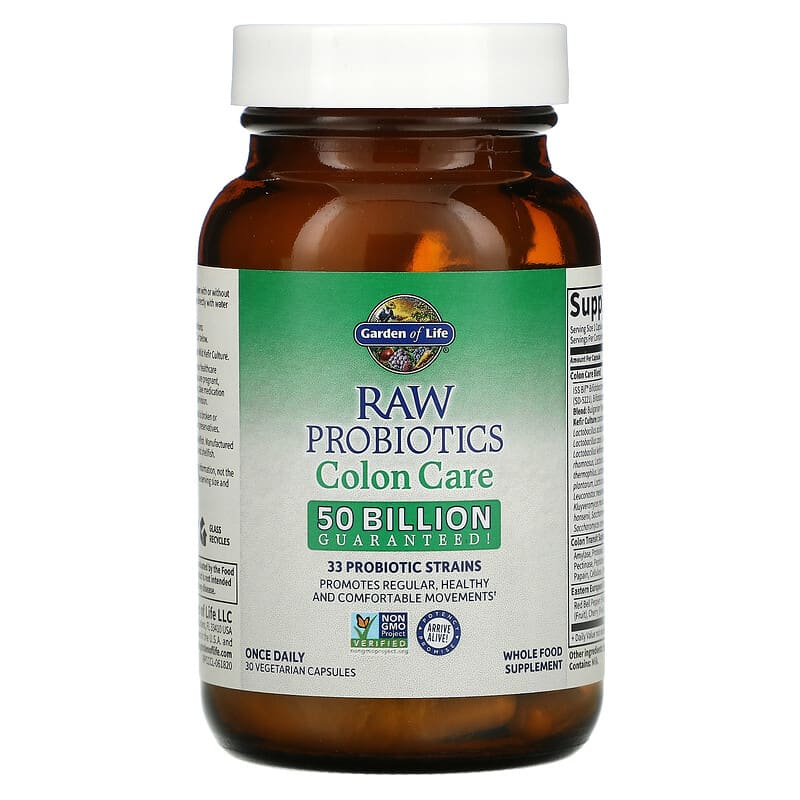 Garden of Life, RAW Probiotics, Colon Care, 30 Vegetarian Capsules 658010116657