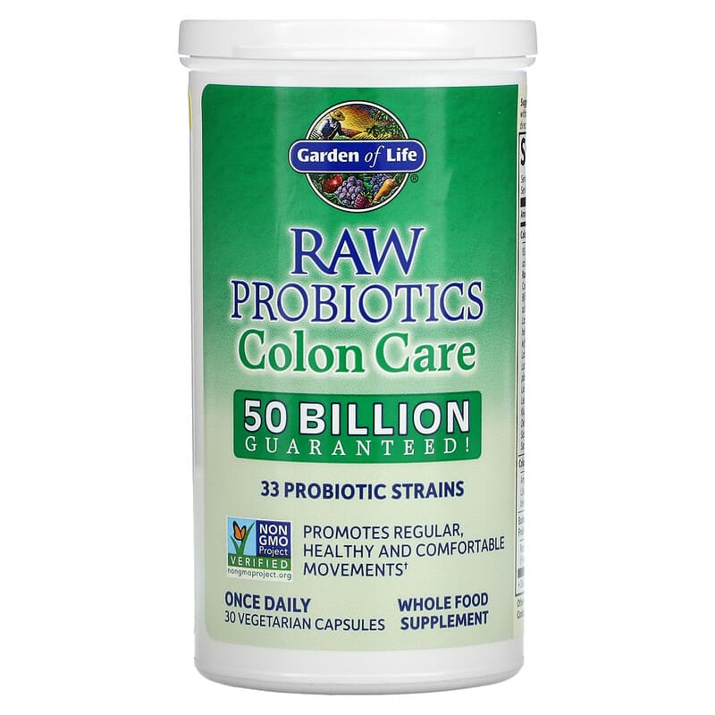 Garden of Life, RAW Probiotics, Colon Care, 30 Vegetarian Capsules 658010123327